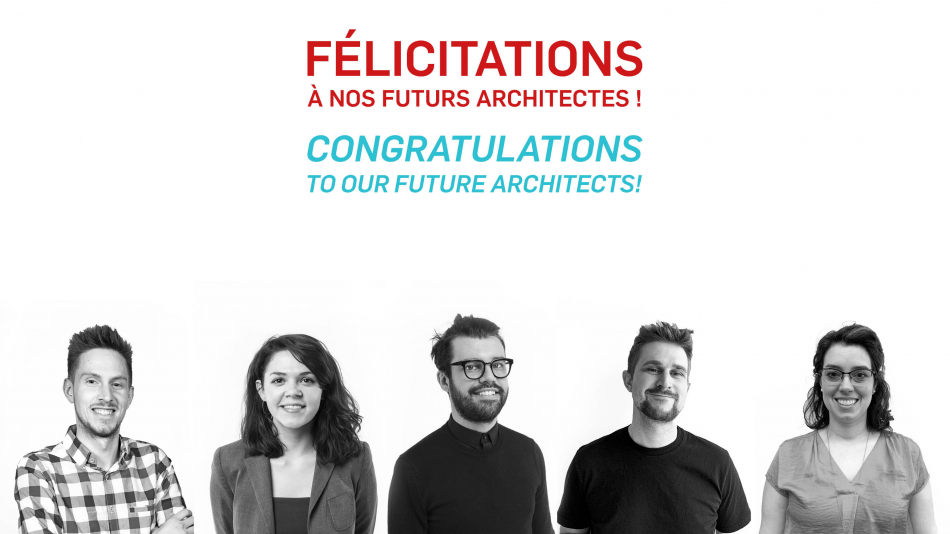 Félicitations à nos futurs architectes !